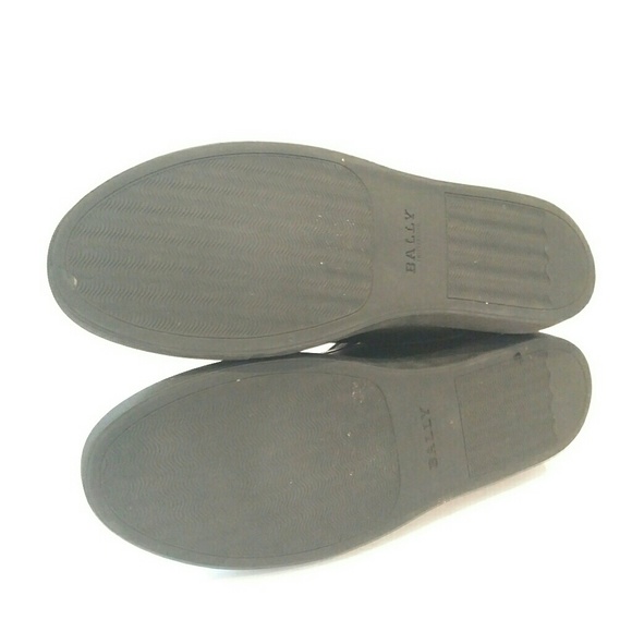 Bally Hexy Men's Hightop Sneaker Black Leather 11d - Picture 7 of 8